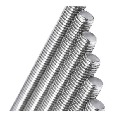 Barra roscada métrica zincada para fixações estruturais.