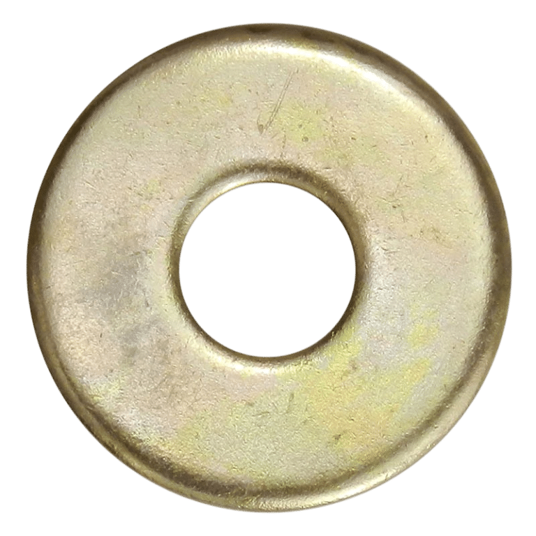 Arruela aba larga galvanizada para maior suporte.