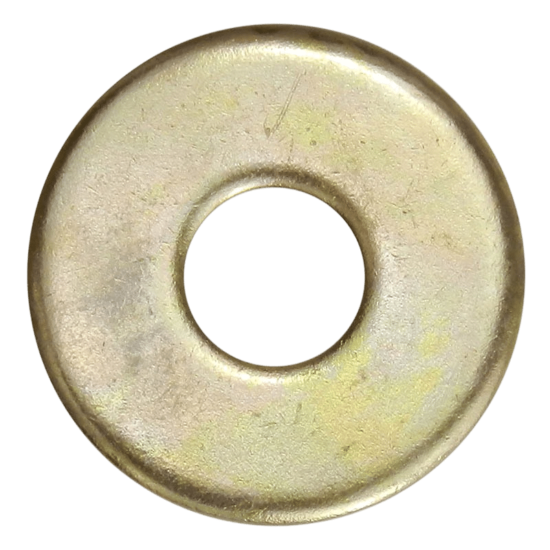 Arruela aba larga galvanizada para maior suporte.