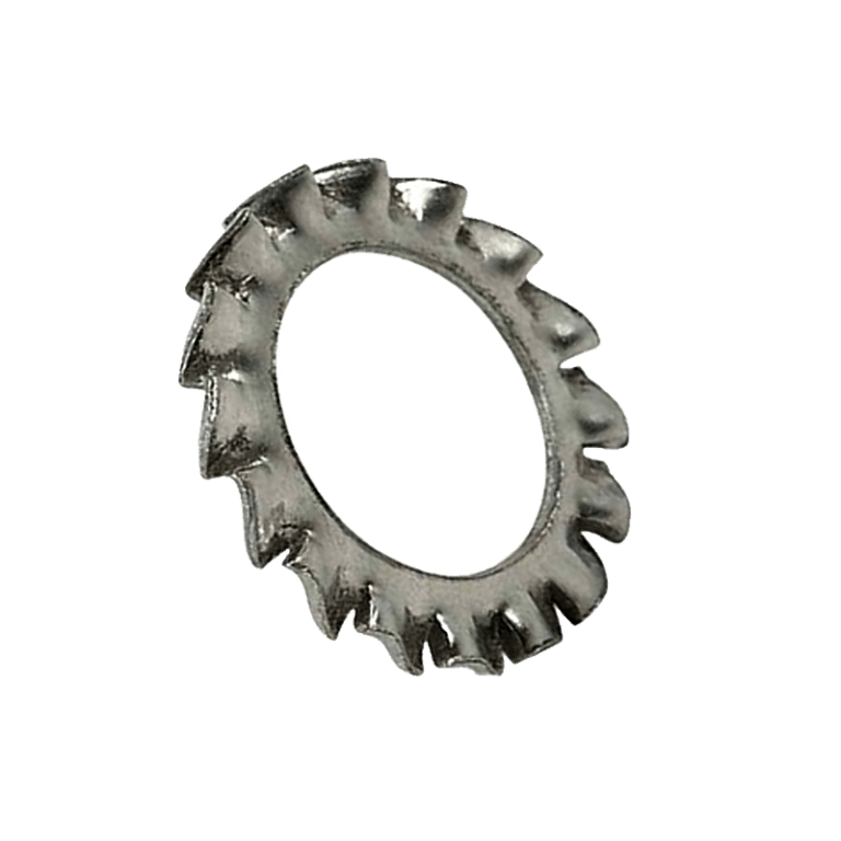 Arruela de pressão dentada para travamento em madeira