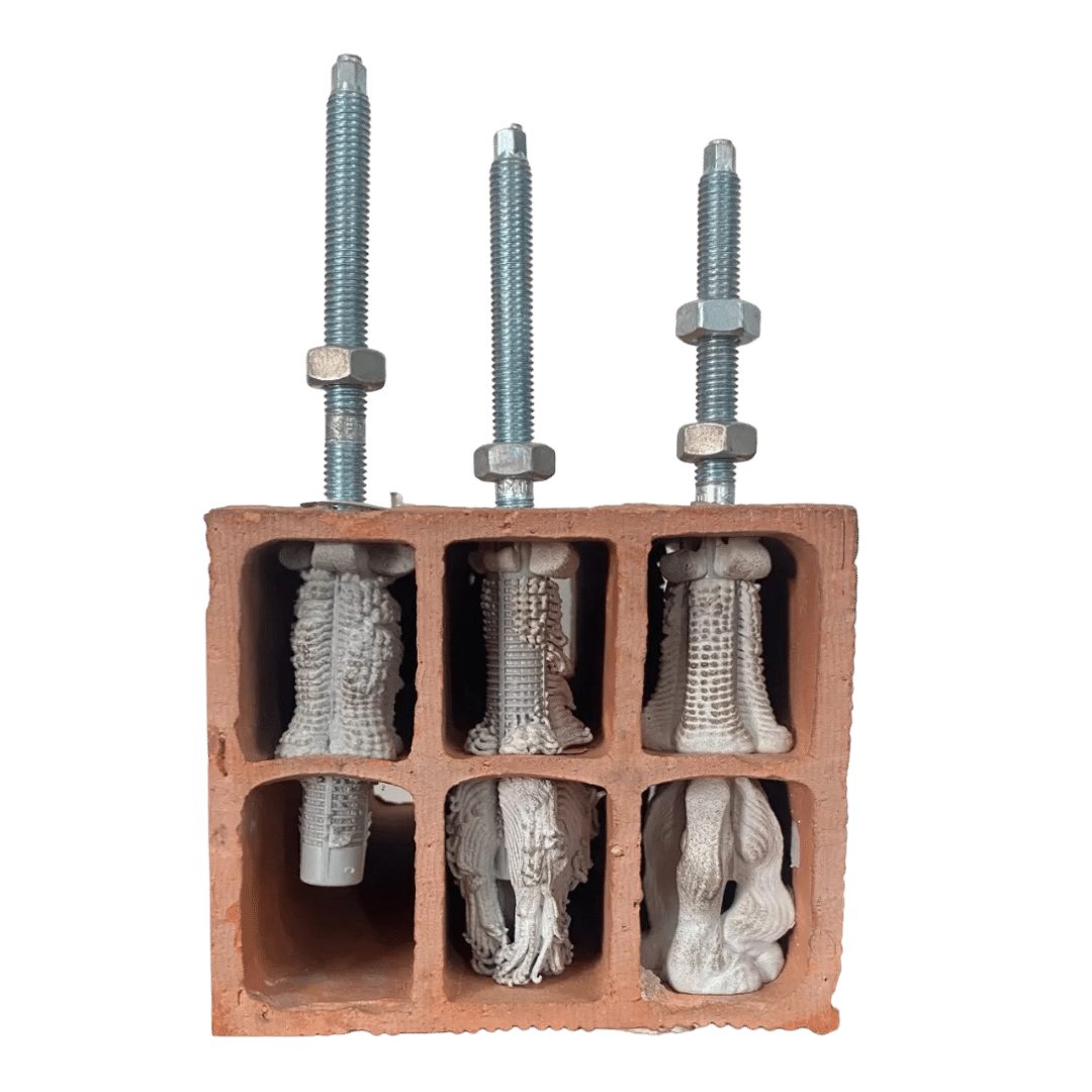 Chumbador resina química para fixações de alta resistência.