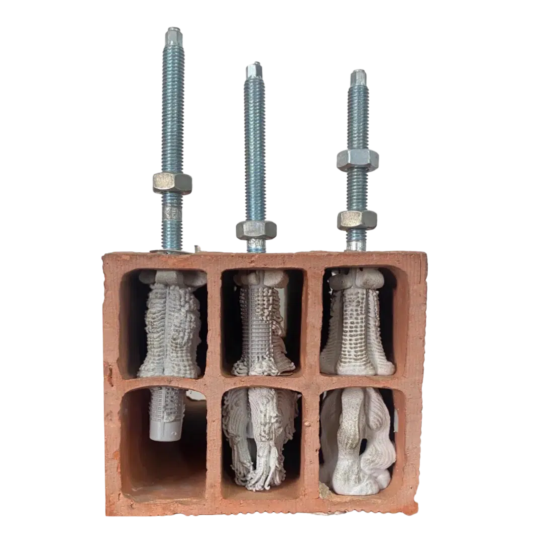 Chumbador resina química para fixações de alta resistência.