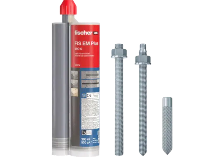 Chumbador resina química para fixações de alta resistência.