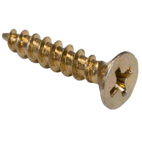 Parafuso auto atarraxante de ponta fina para madeira.