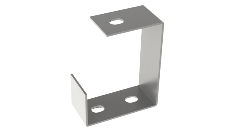 Suporte de fixação (mão francesa) para perfilado duplo, para montagem de leitos elétricos em paredes, produto do catálogo da Veppel, RJ.