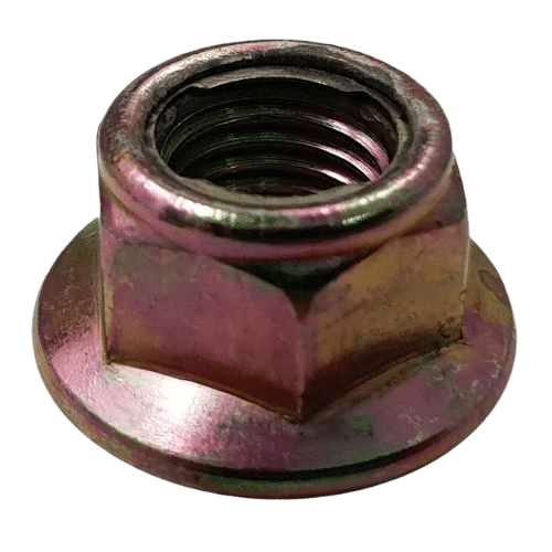 Porca auto travante galvanizada para montagens industriais.