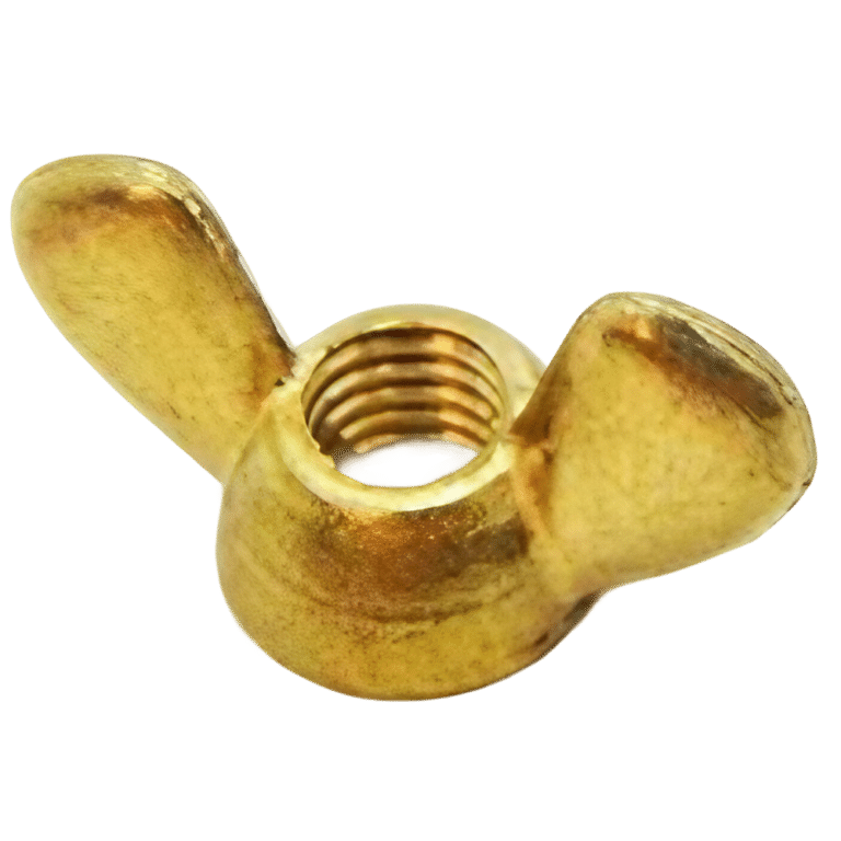 Porca borboleta zincada para ajustes manuais.