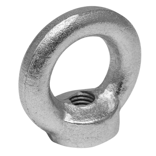 Porca olhal zincada para içamento e fixação.