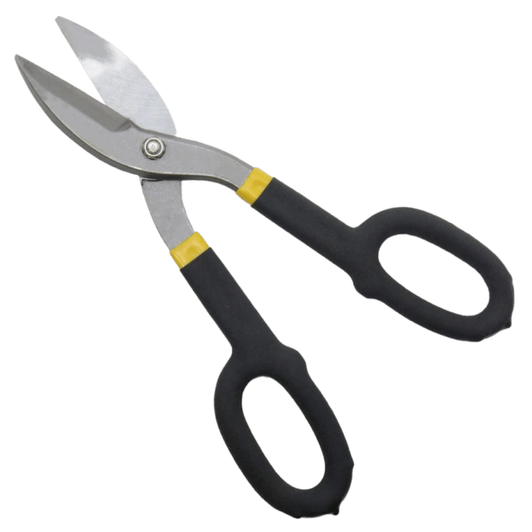 Tesoura para cortar chapa de metal, tipo funileiro, ferramenta robusta para metalúrgicas, fornecida pela Veppel em Inhaúma, RJ.