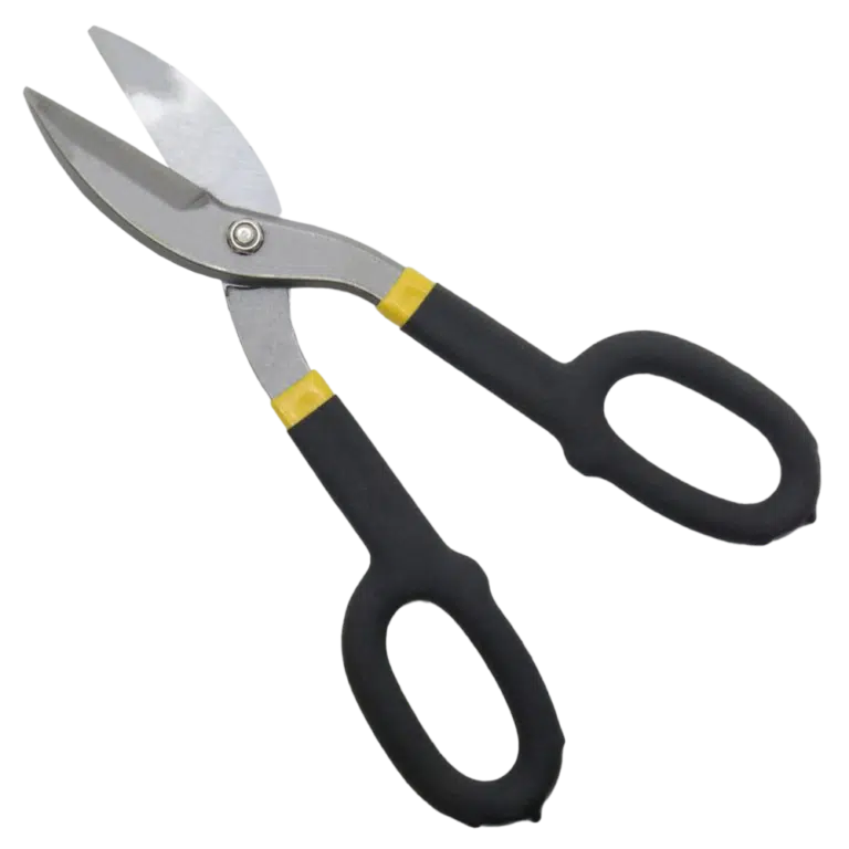 Tesoura para cortar chapa de metal, tipo funileiro, ferramenta robusta para metalúrgicas, fornecida pela Veppel em Inhaúma, RJ.